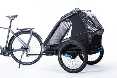 CUBE Regenschutz f&uuml;r Kinder Fahrradanh&auml;nger Double Produktbild 2