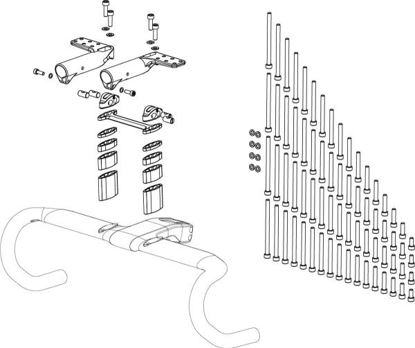 CUBE Bracket Set f&uuml;r Lenkeraufsatz Litening Aero